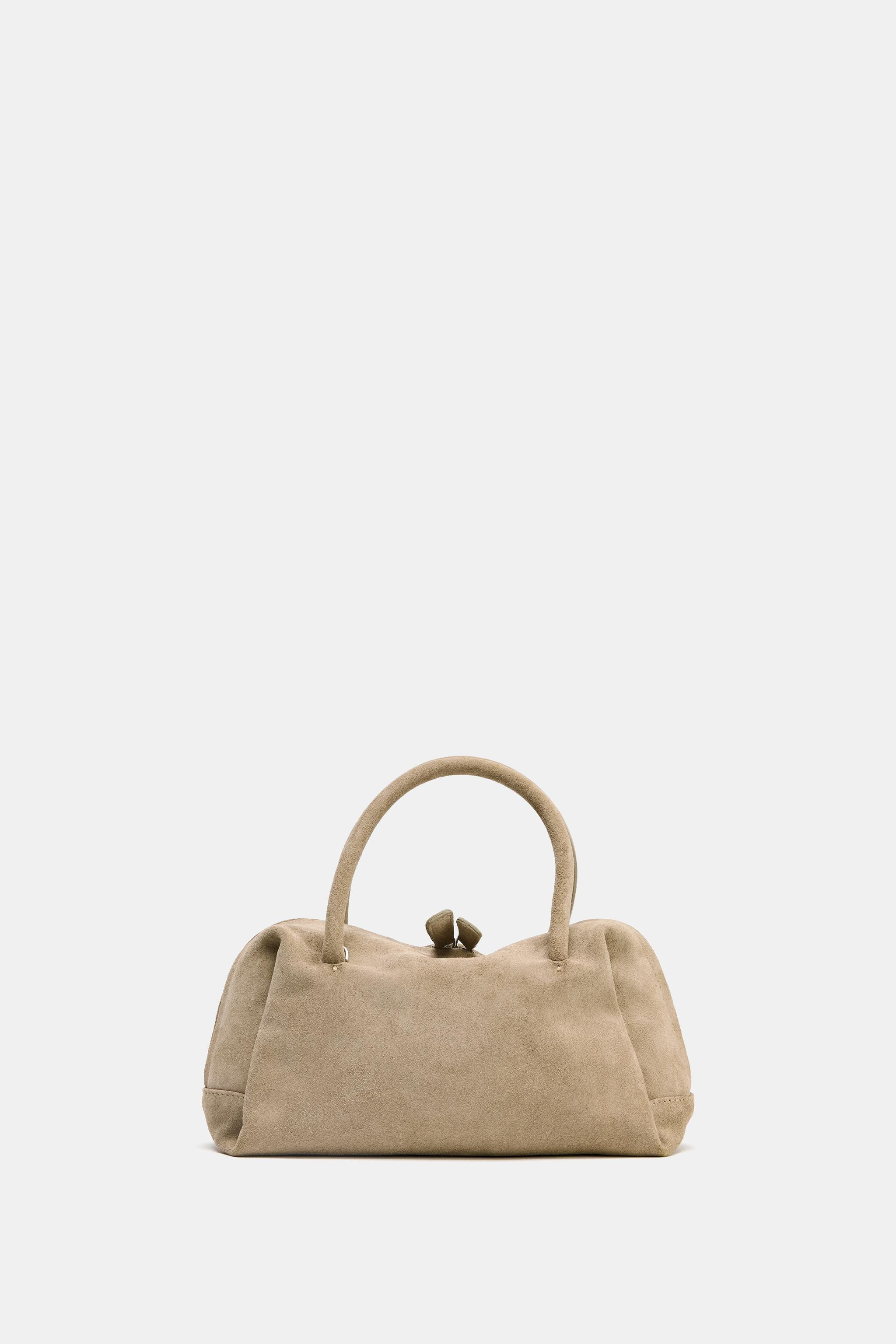 SPLIT LEATHER BOWLING BAG | Zara US