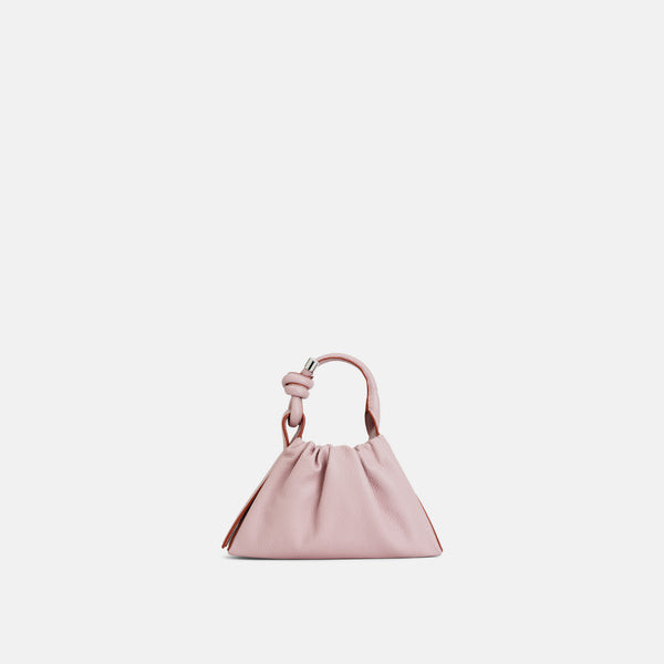 TINA BAGUETTE MINI PEBBLE RUCHED CHALK PINK/TERRACOTTA | behno