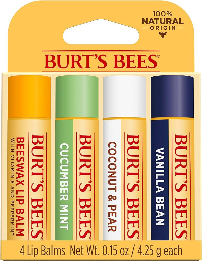 Burt's Bees Lip Balm Stocking Stuffers, Moisturizing Lip Care Christmas Gifts, Sweet Sorbet - Ori... | Amazon (US)