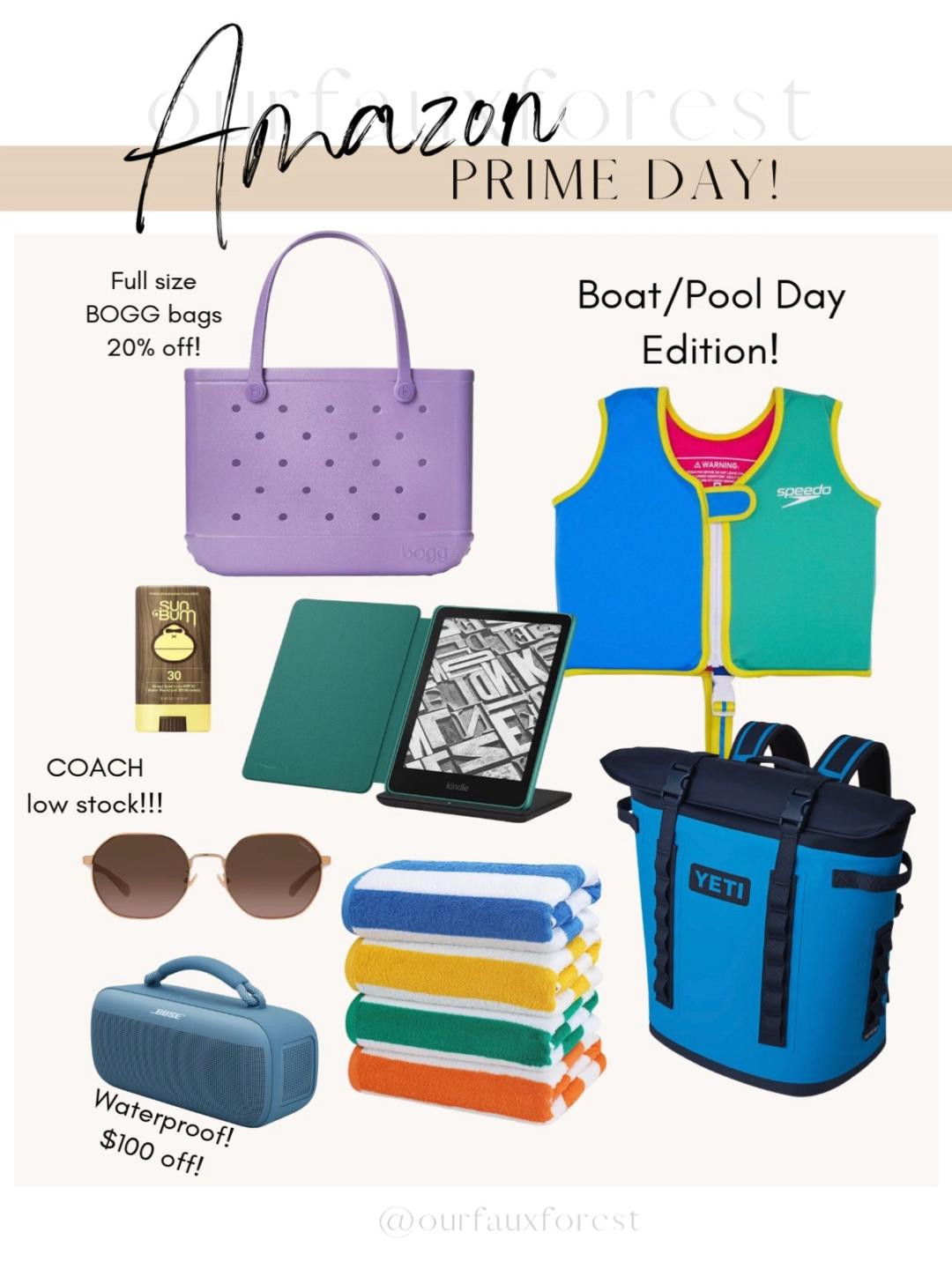 Amazon Prime day TOP 100 Boat/Pool day edition! Bogg bags are on sale which is crazy!  Coach glasses are low stock currently so get them while you can! I also saw a variety pack of sun bum on sale too! 

#salealert #amazonprimeday #primedaydeals

 

 #LTKSaleAlert #LTKFindsUnder100 #LTKSwim