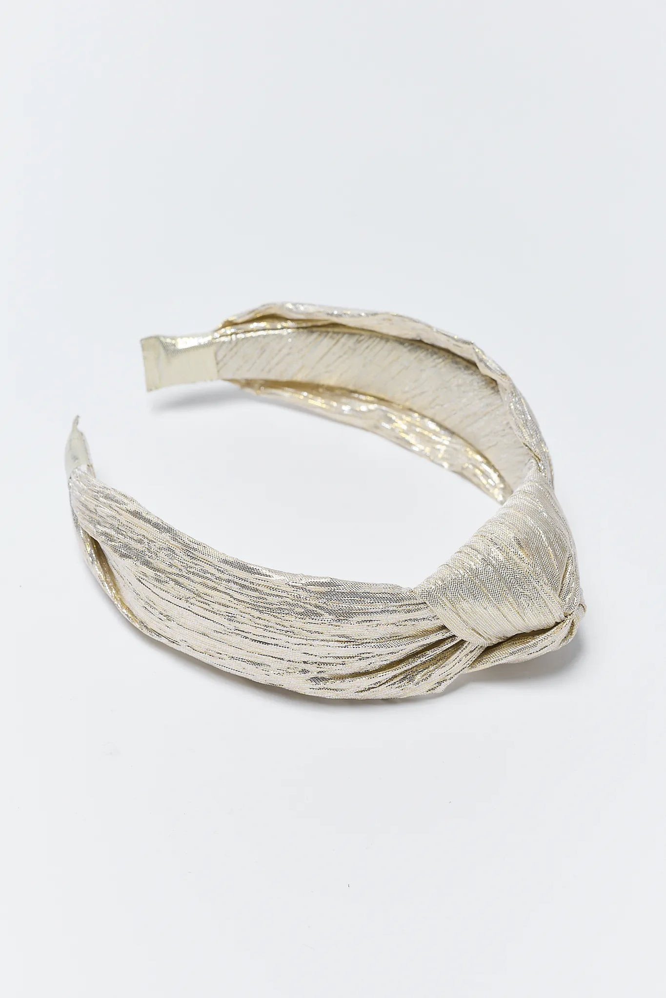 Goldie Metallic Knot Headband | Avara