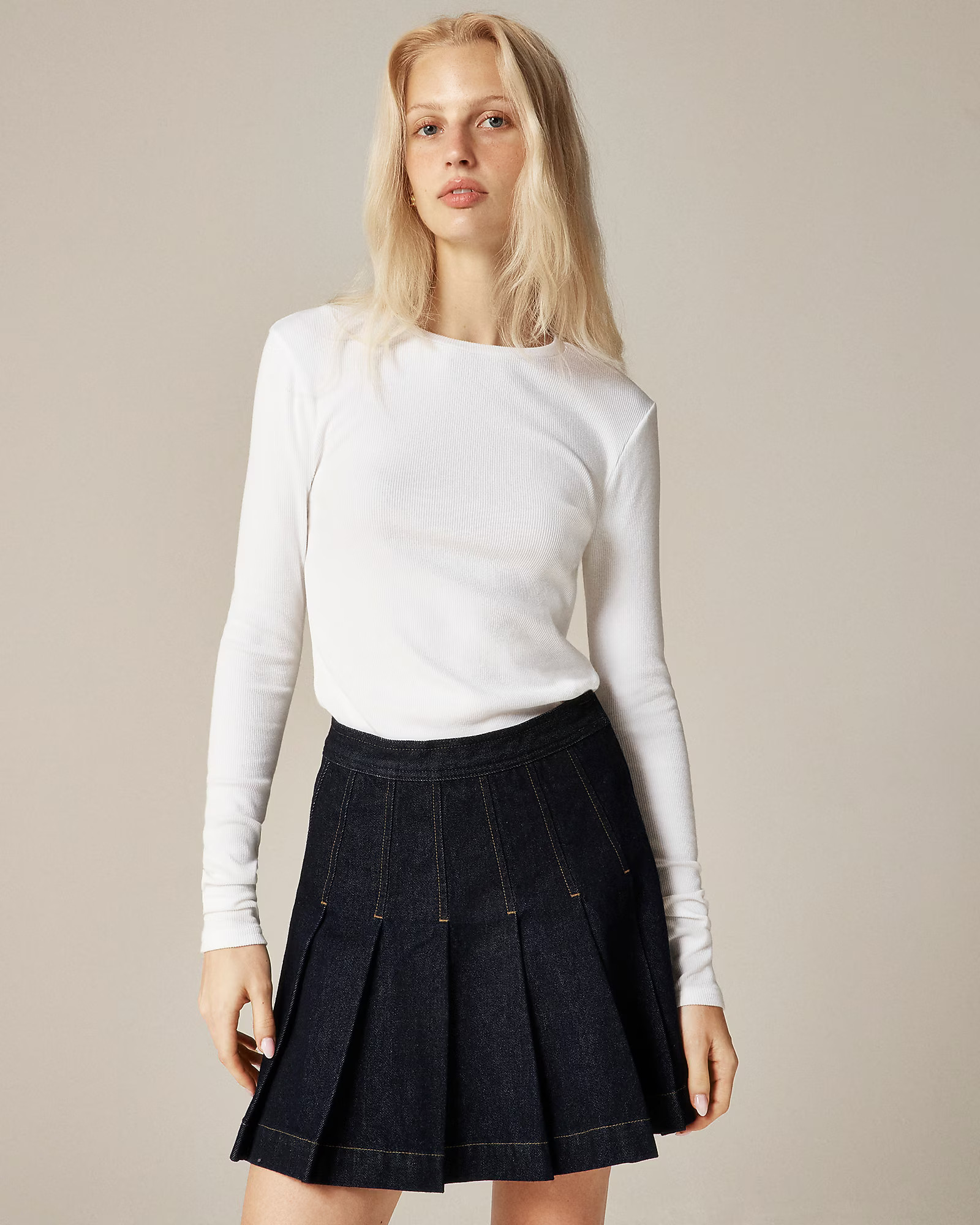 Perfect rib long-sleeve T-shirt | J. Crew US