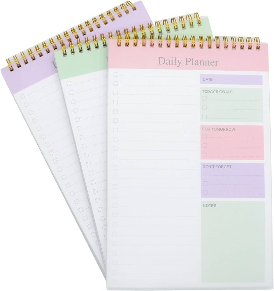 Undated to Do List Notepad Notebook Daily Planner 80 Sheets 6.5'' x 9.8'' Checklist Productivity ... | Amazon (US)