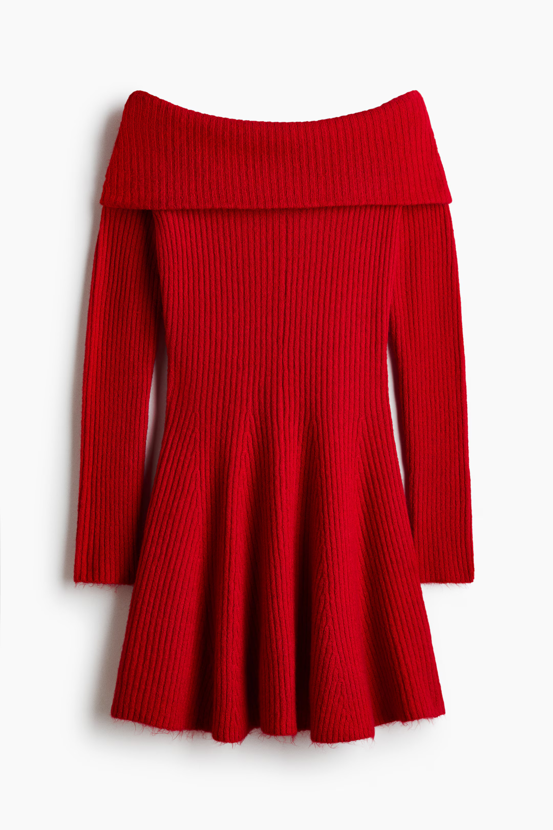 Rib-Knit Off-the-Shoulder Dress | H&M (US + CA)