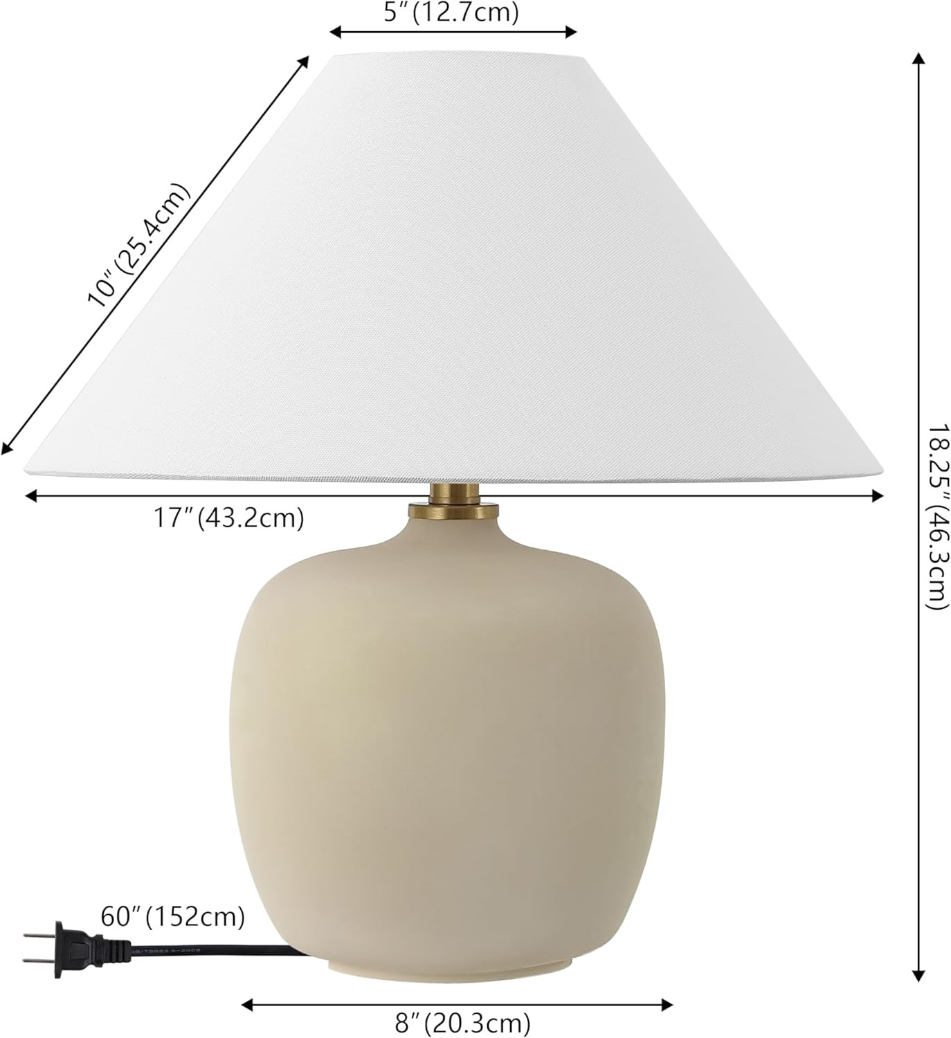 JONATHAN Y JYL5600B-SET2 Delphi 18.25" Minimalist Scandinavian Resin/Iron LED Table Lamp for Bedr... | Amazon (US)