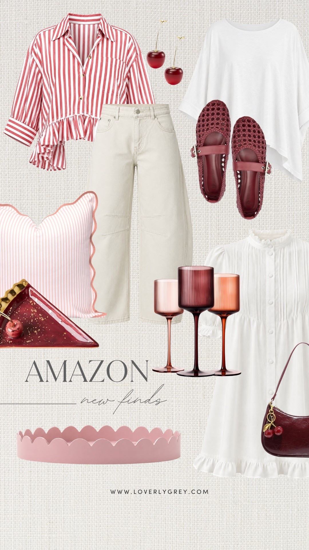 Burgundy is one of those colors I can’t stop adding to my cart for fall! These Amazon fall finds mix cute fall outfits with home decor, from striped tops and woven Mary Janes to colored glassware and scalloped accents, for an easy dose of burgundy fall style.

#LTKgrwm #LTKHome