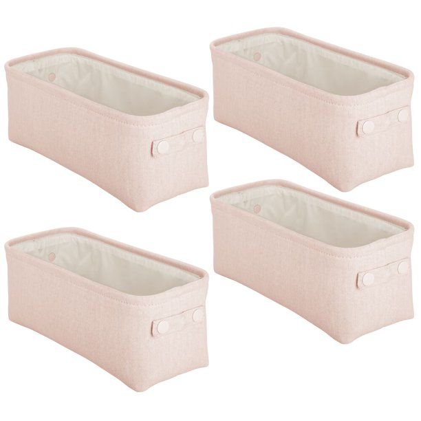mDesign Soft Cotton Fabric Bathroom Storage Bin with Attached Handles - Organizer for Towels, Toi... | Walmart (US)