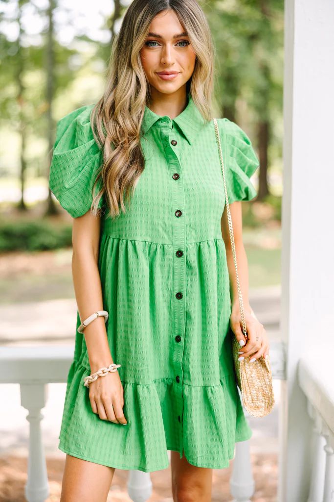 Something To See Green Babydoll Dress | The Mint Julep Boutique