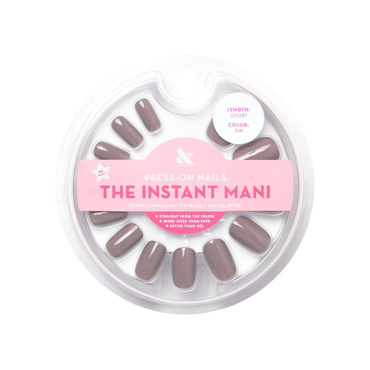 Olive & June Press-On Fake Nails - Squoval Short - AW - 42ct | Target