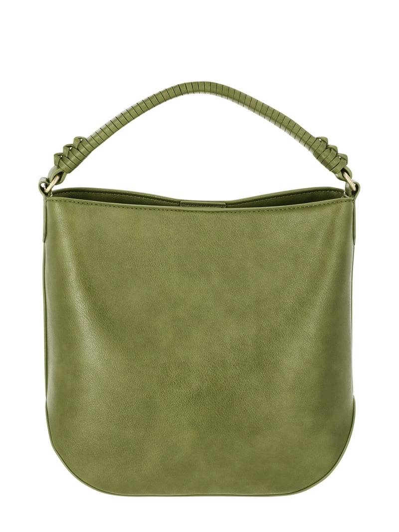 Time and Tru Women's Bucket Crossbody Handbag, Olive | Walmart (US)