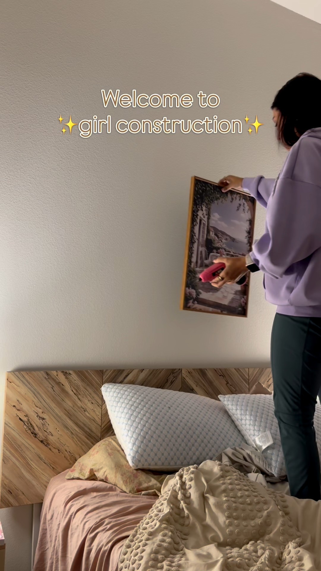 Redecorating my place and I call this one ✨girl construction✨ Been putting off hanging these up so at 8pm decided it was time. Just a girl and her drill getting it done 🙌🏼 

#LTKStyleTip #LTKFindsUnder50 #LTKHome