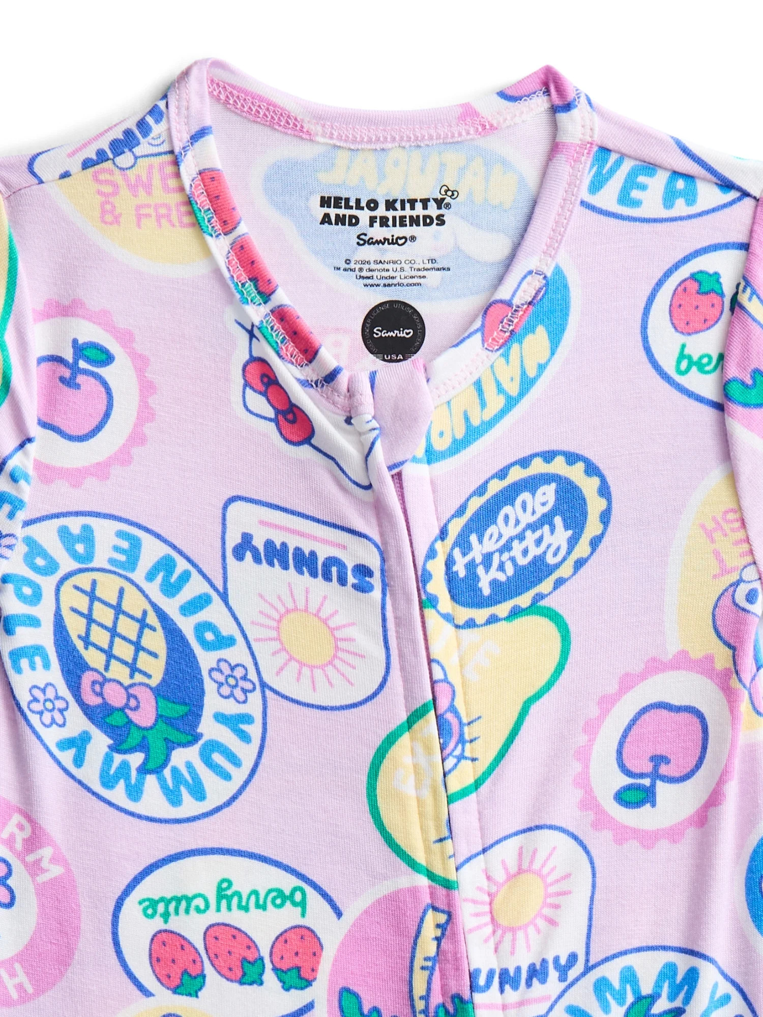 Hello Kitty Baby Girls Printed Viscose Romper Shortie, Sizes NB-24M - Walmart.com | Walmart (US)