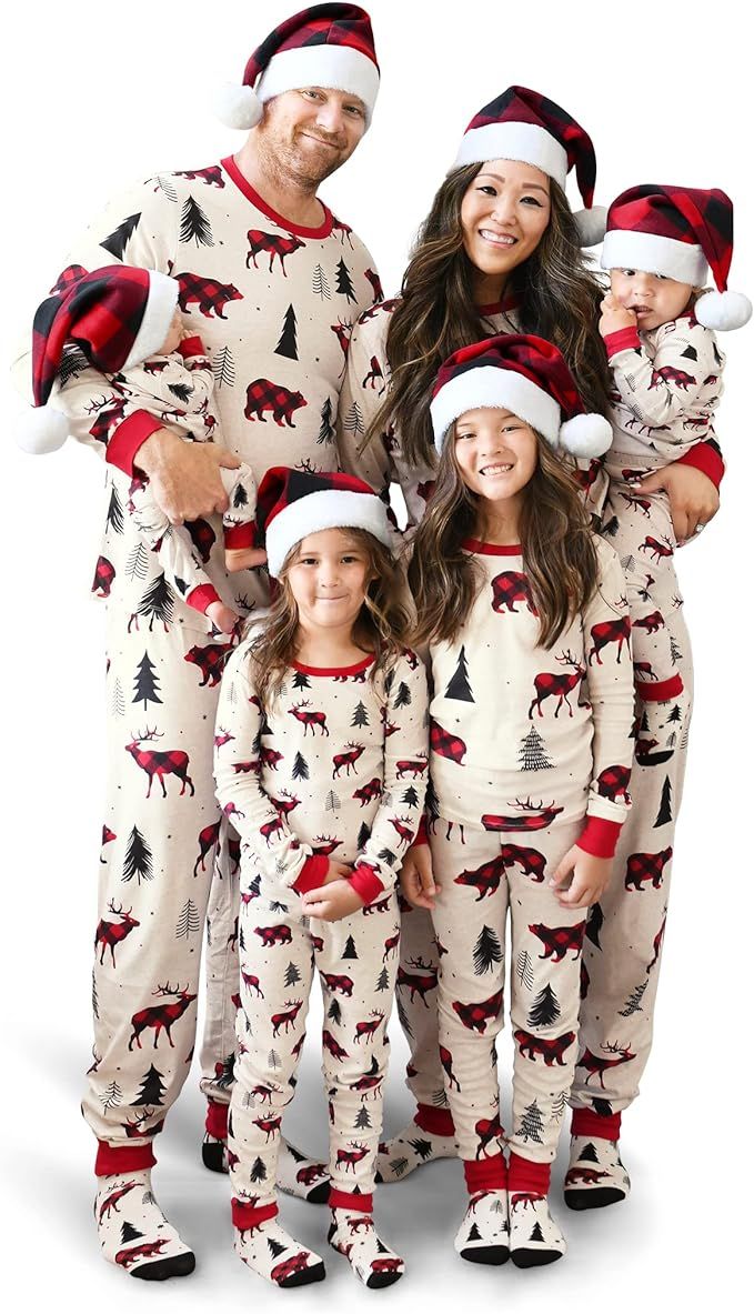 The Children's Place Family Matching Christmas Holiday Pajamas Sets, Snug Fit 100% Cotton, Adult,... | Amazon (US)