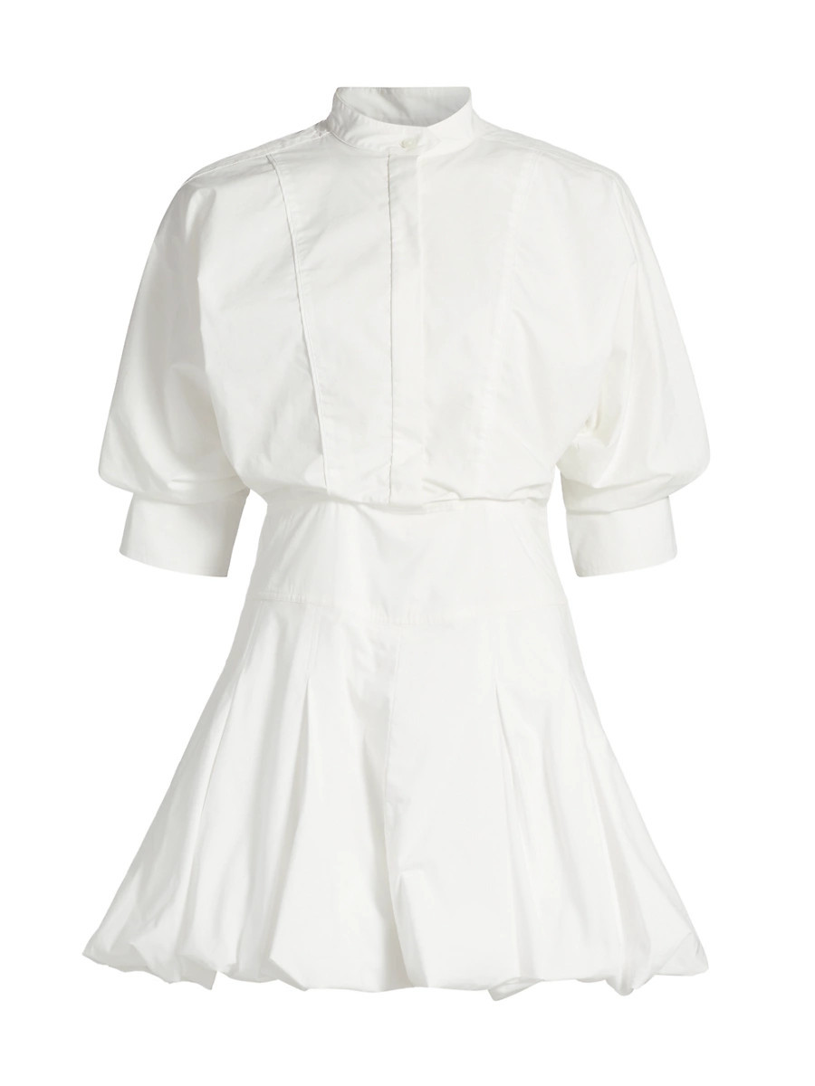 Women's Effie Bubble Mini Shirtdress - White - Size 8 | Saks Fifth Avenue