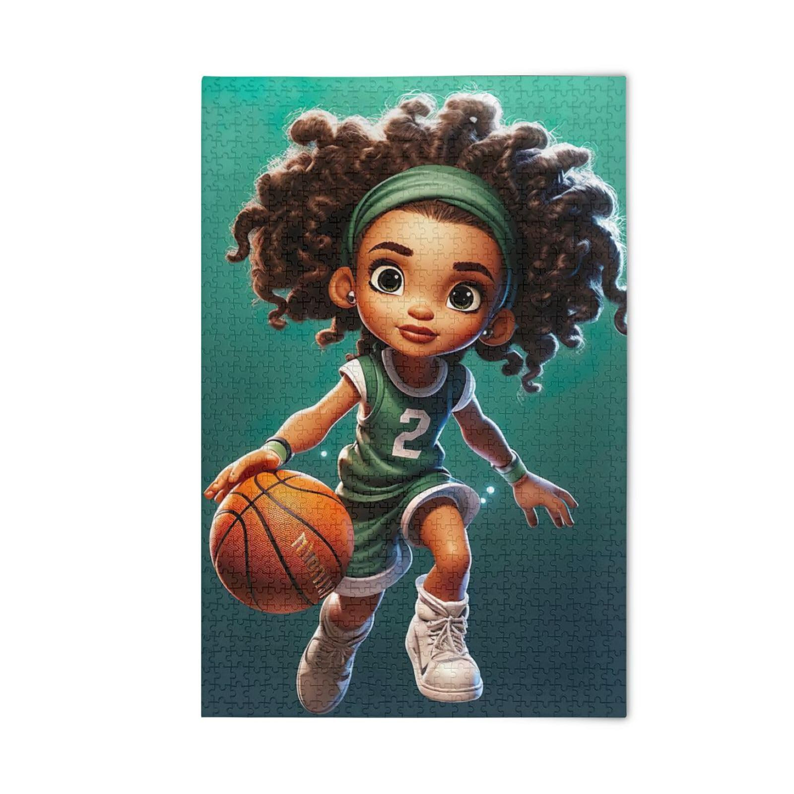 Puzzles for Adults 500 Piece African American Black Girl Basketball Jigsaw Puzzles for Adults Gif... | Amazon (US)