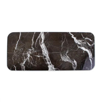 Black and White Marble Cheese Board from Mexico | NOVICA