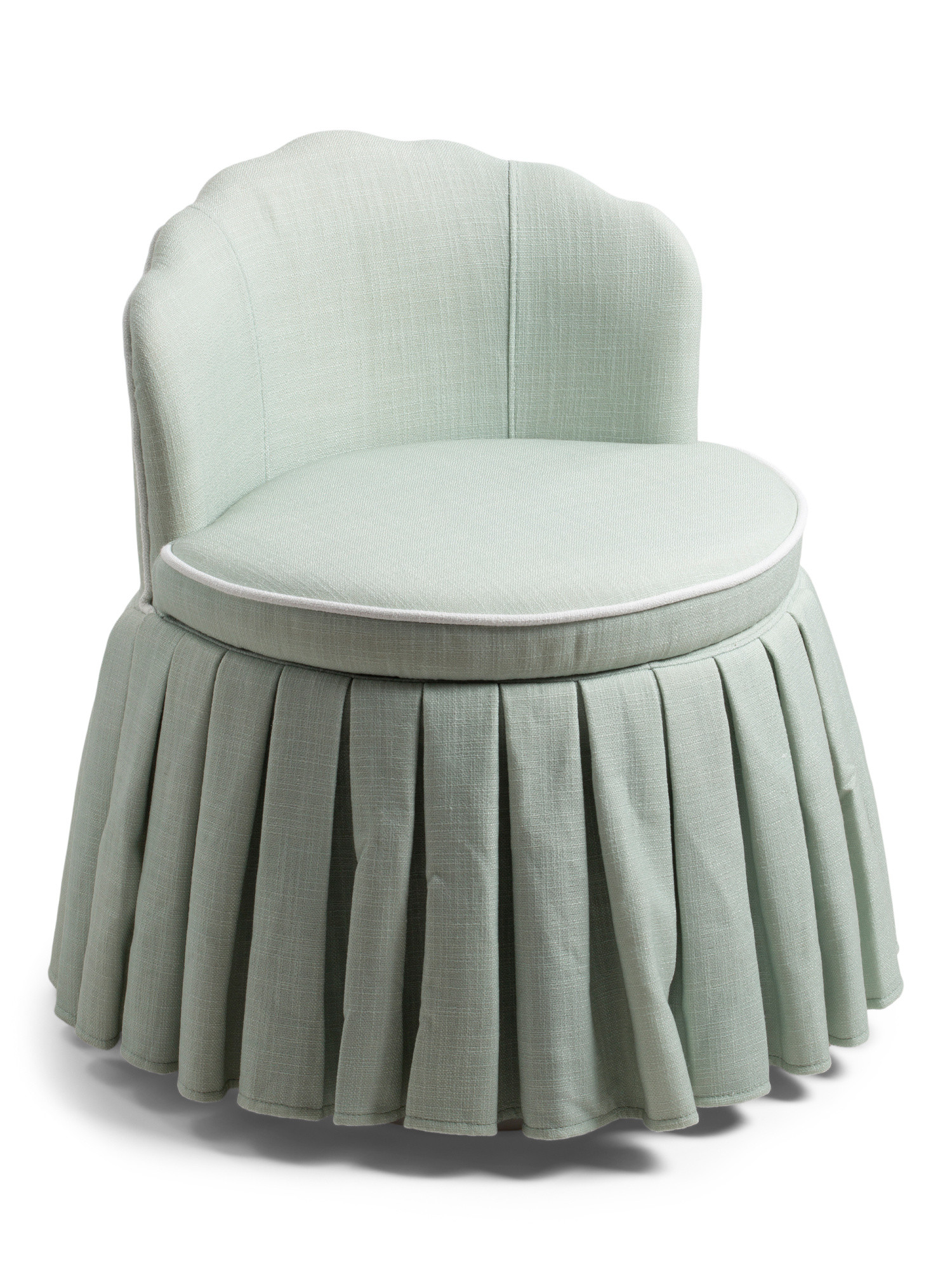 28in Swivel Vanity Chair With Under Seat Storage And Ruffle Skirt | Marshalls