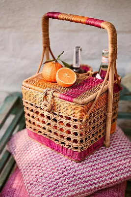 Nina Handwoven Wine Basket | Anthropologie (US)