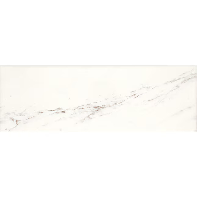 American Olean Marble Manor Calacatta 4-in x 12-in Glossy Ceramic Subway Large format Wall Tile (... | Lowe's