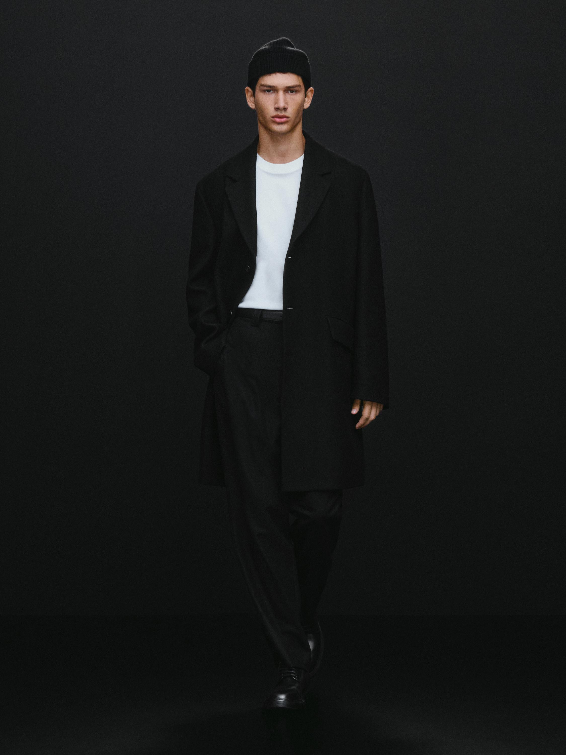 Mantel lang Wollmischgewebe | Massimo Dutti DE