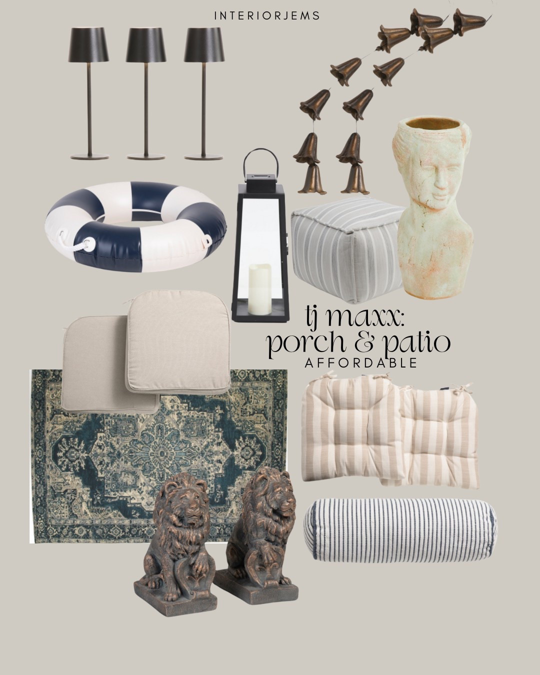 TJ Maxx porch and patio there are so many cute new arrivals from TJ Maxx love these affordable finds., from my outdoor patio cushion, pretty pool raft, set of gold, outdoor lions, outdoor bolster pillow, outdoor rug, outdoor planter, rain chain, set of outdoor portable lamps, outdoor

#LTKSaleAlert #LTKStyleTip #LTKHome