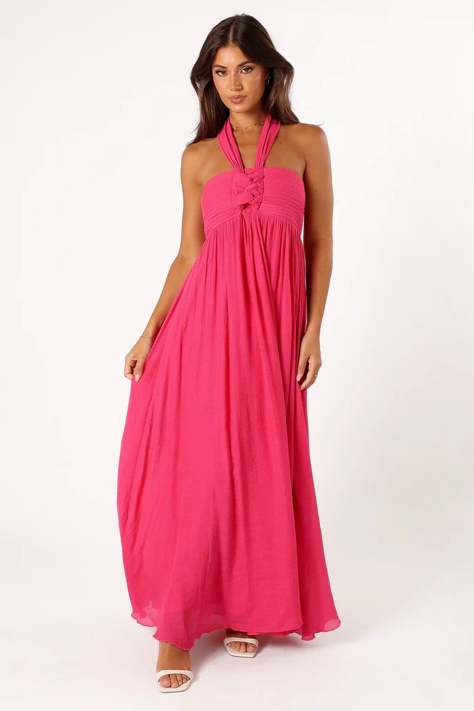 Everdeen Halterneck Maxi Dress - Fuchsia | Petal & Pup (US)