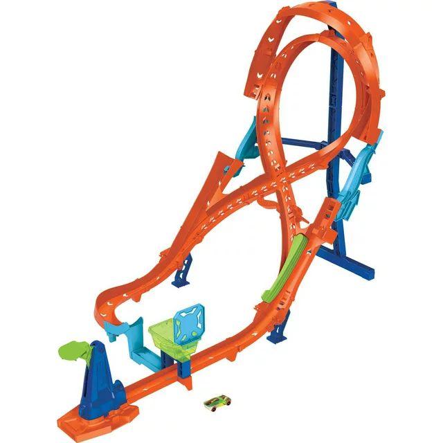 Hot Wheels Action Vertical-8 Jump Track Set with 1:64 Scale Toy Car, 2-ft Tall Track | Walmart (US)