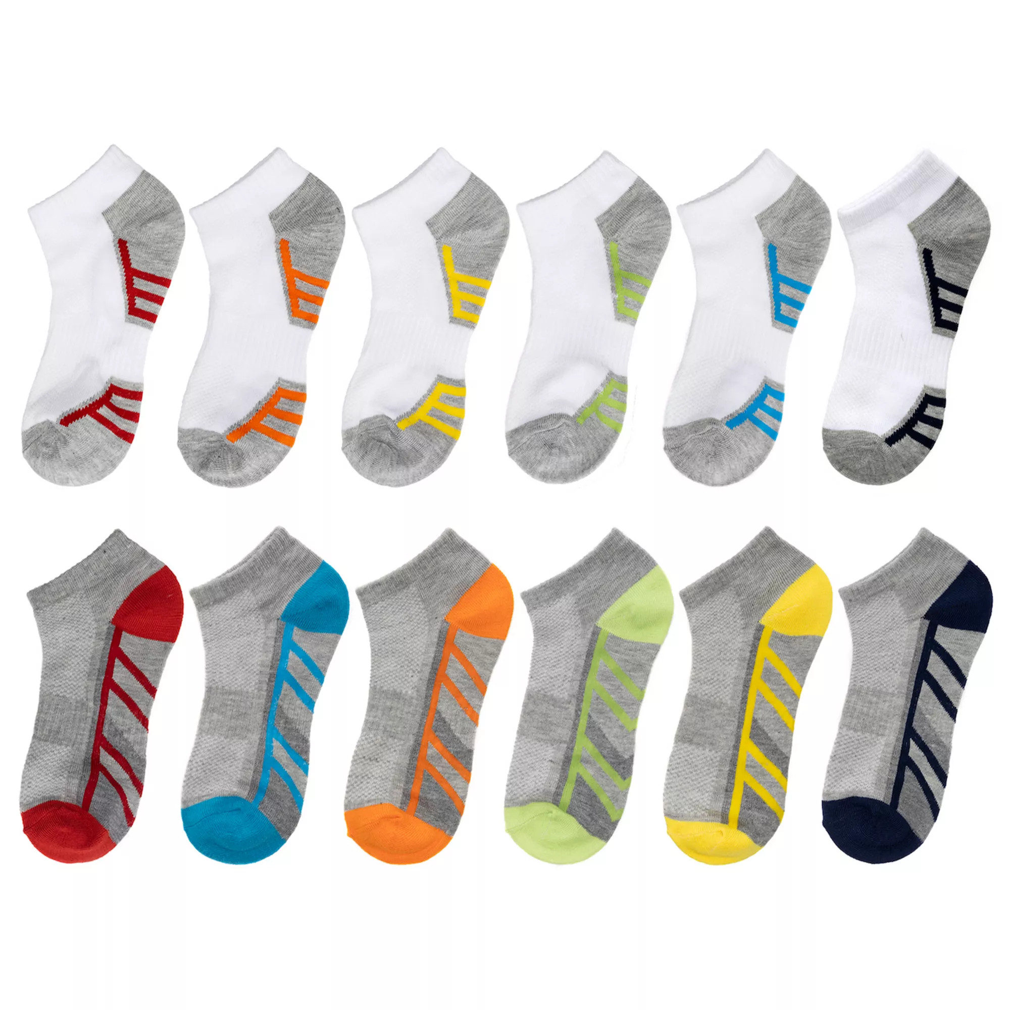 Boys 8-20 Tek Gear 12-Pack Lightweight Low-Cut Performance Socks | Kohl's
