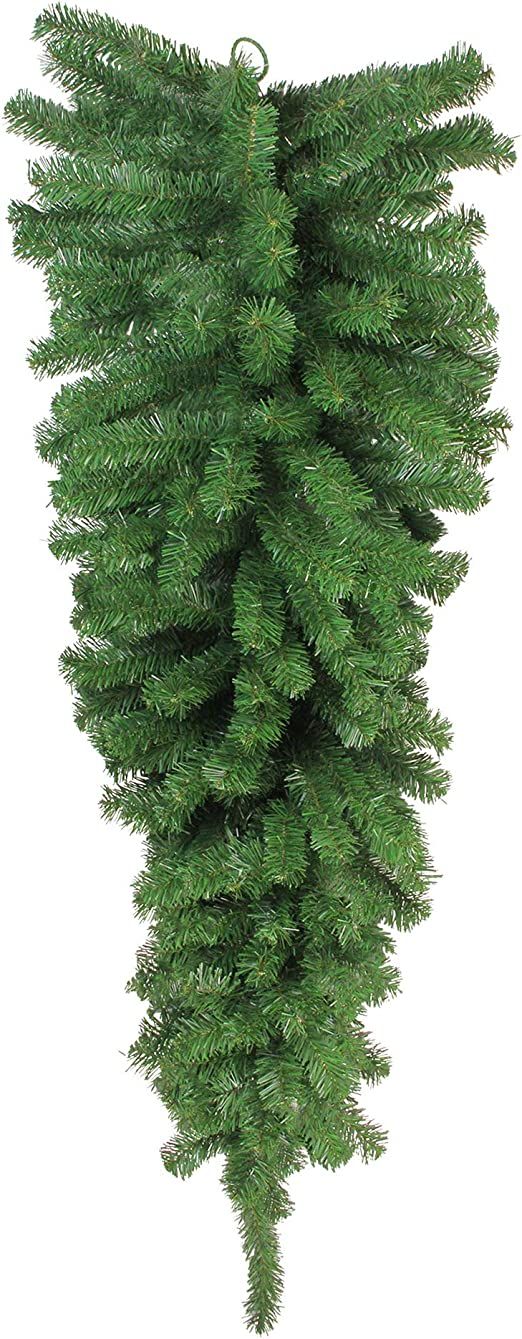 Northlight 48" Windsor Pine Artificial Christmas Teardrop Swag - Unlit | Amazon (US)