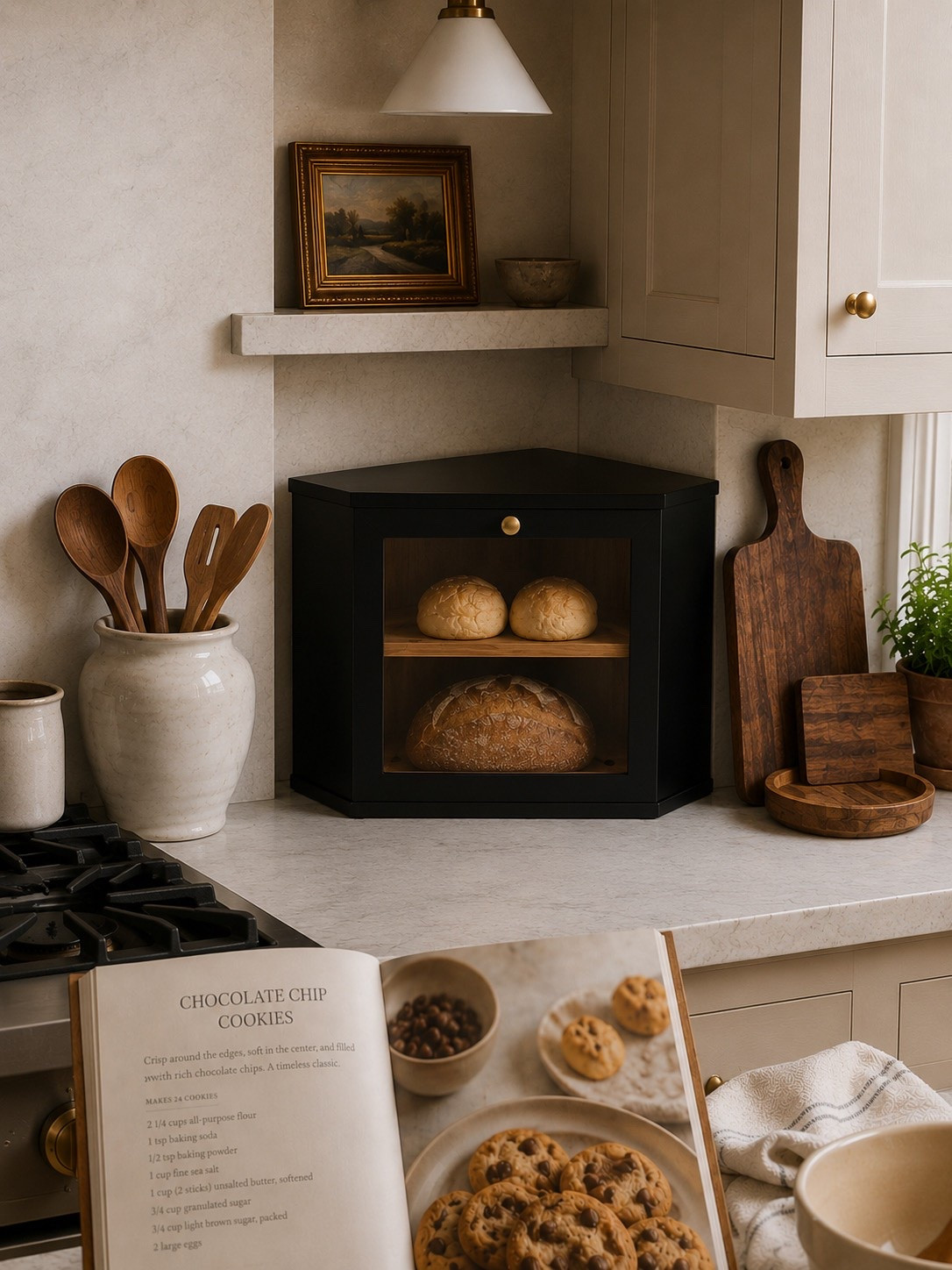Amazon Corner Bread Box Limited Time Deal

Follow @farmtotablecreations on Instagram for more cozy kitchen finds and designer-inspired home decor. 🤎

This corner bread box is one of those Amazon finds that instantly makes a kitchen feel more warm and collected. Over 1K+ bought in the past month, and it’s currently a limited time deal. The space-saving corner design is perfect for countertops while still giving plenty of storage for bread, pastries, snacks, or everyday kitchen essentials. The black finish mixed with the warm wood interior gives it such a high-end look for less. ✨

#amazonfinds #breadbox #kitchendecor #countertopstyling #kitchenstorage

bread box | corner bread box | amazon kitchen finds | kitchen storage | countertop decor | cozy kitchen | warm neutral kitchen | designer inspired | kitchen organization | black and wood decor | bread storage | kitchen essentials | mcgeeandco style | marble countertops | luxury kitchen style | collected kitchen | home finds | limited time deal | kitchen accessories | modern farmhouse kitchen | kitchen styling | neutral home decor | organization ideas | cozy home

#LTKHome #LTKSaleAlert