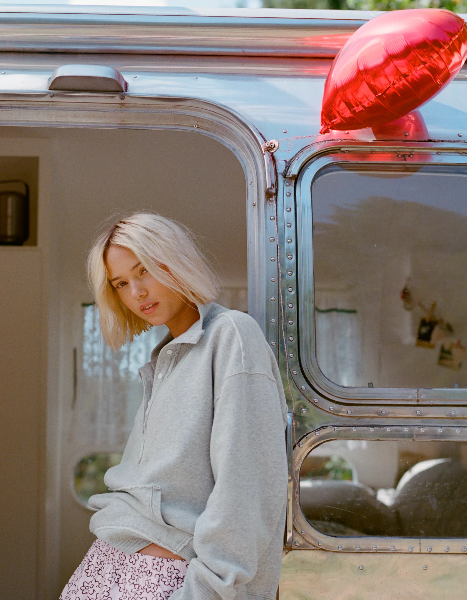 Aerie Vintage Popover Polo Sweatshirt | Aerie