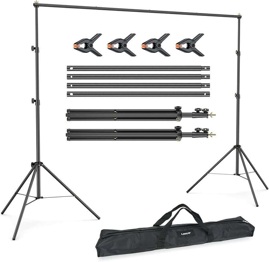 LINCO Lincostore Backdrop Support Stand Kit 10x6.5ft Adjustable Photography Studio Photo Backgrou... | Amazon (US)