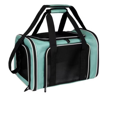 Angel Sar Soft-Sided Pet Carrier, Airline Approved for Cats Dogs up to 15 lbs, Foldable Travel Bag, Green, 18x11x11 Inch | Target
