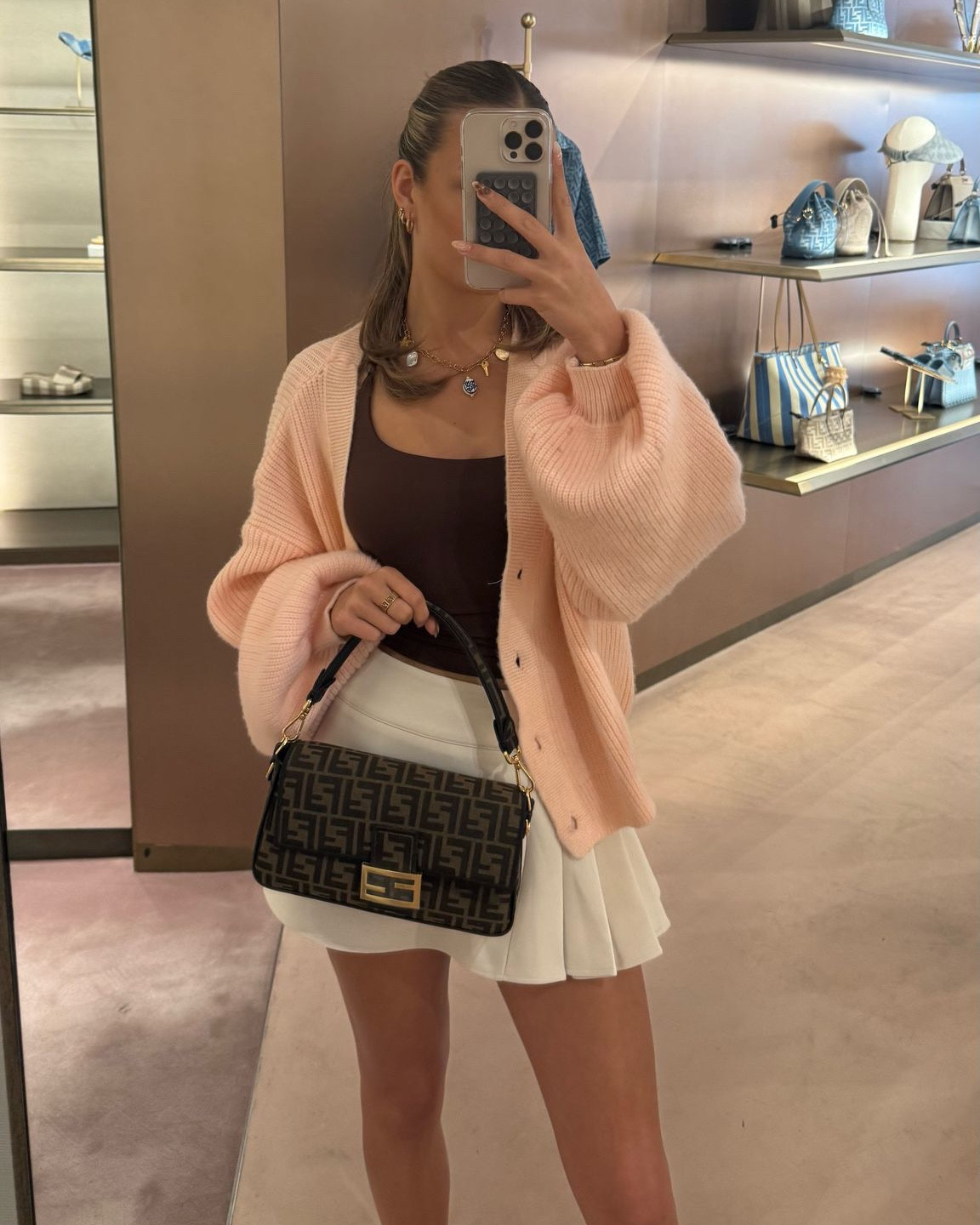 Peppermayo cardigan and halter top, White Fox skirt 🤎

Summer style, summer outfit, spring style, spring outfit, casual outfit, shopping day, city break, girly outfit, skort 

#LTKspring #LTKuk #LTKsummer