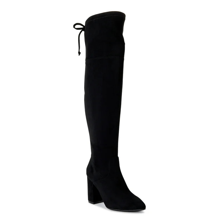 No Boundaries Women's Heeled Over-the-Knee Boots | Walmart (US)