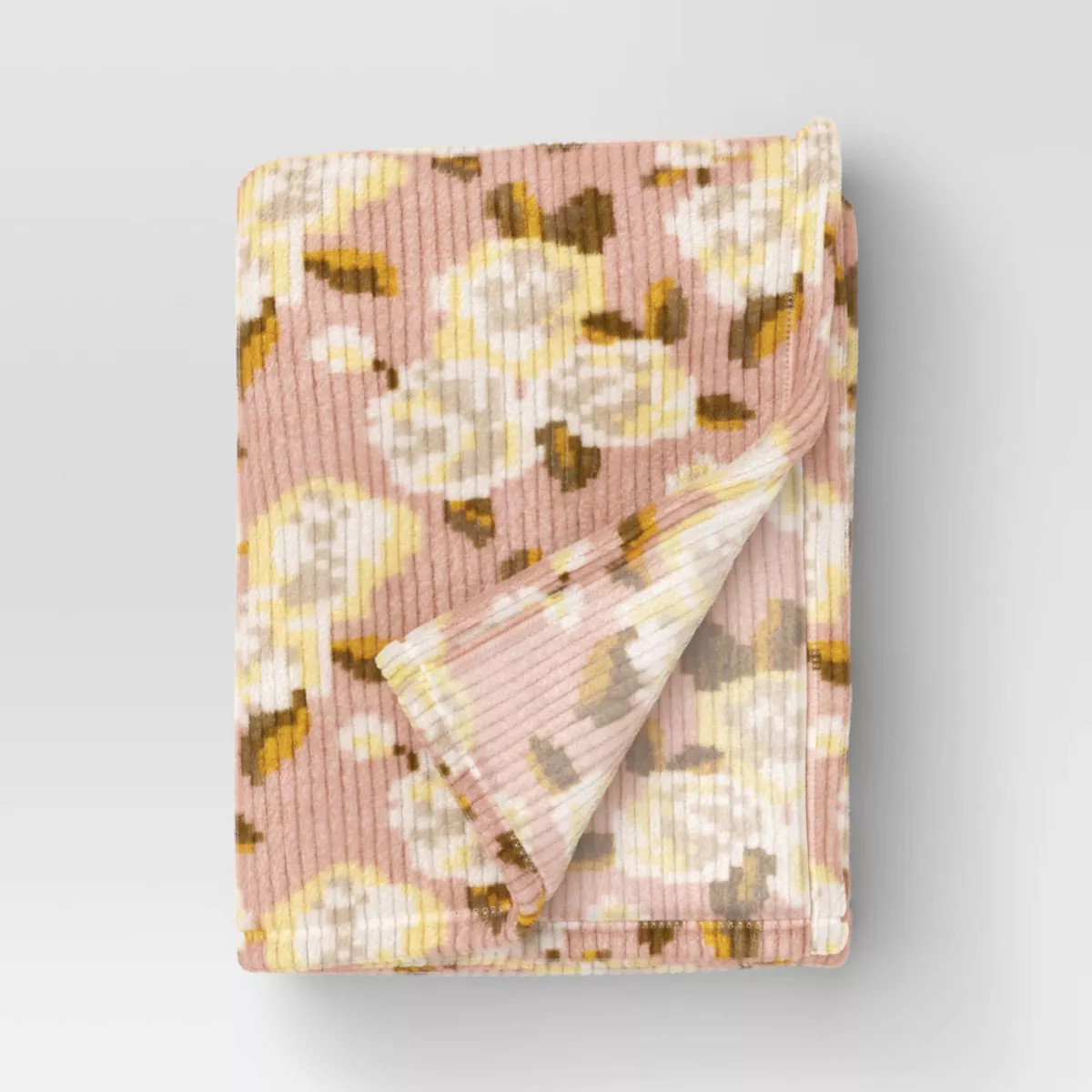 Printed Ribbed Plush Throw Blanket - Room Essentials™ | Target