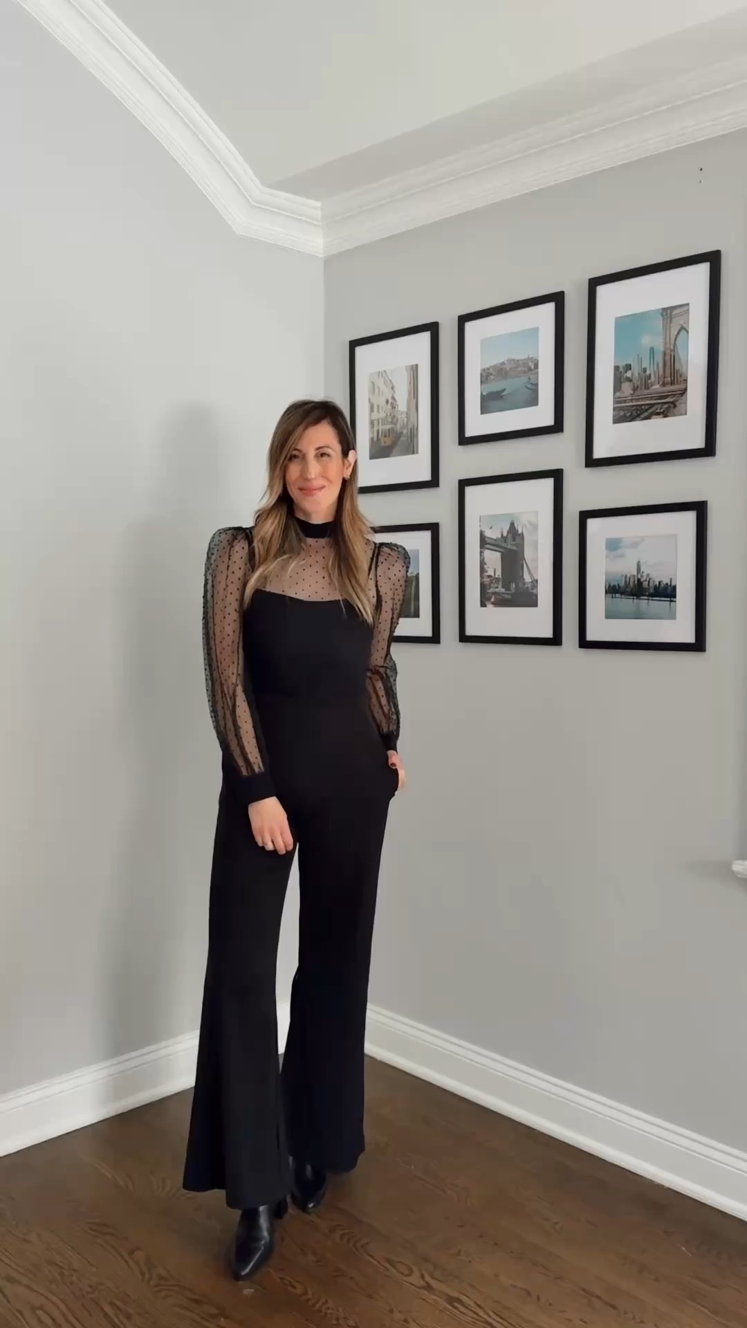 Date night loading in this contrast mesh jumpsuit 

#LTKTall #LTKootd