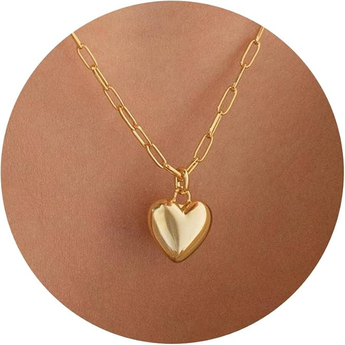 BSGRL Dainty Gold Necklace - 14K Gold Plated Moon Sun Sunlight Mama Rainbow Infinity Compass Hear... | Amazon (CA)