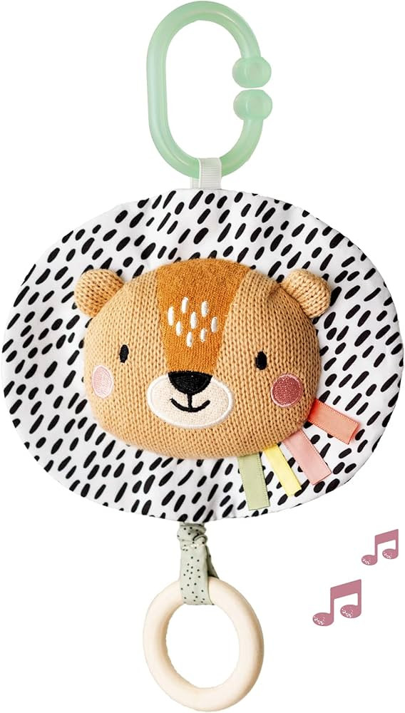 Taf Toys Soothing Musical Pulldown Toy with Multi-Textures & Wooden Teether, Attaches to Crib, St... | Amazon (US)