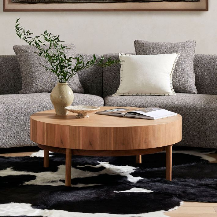 Wood Drum Round Coffee Table (42") | West Elm (US)