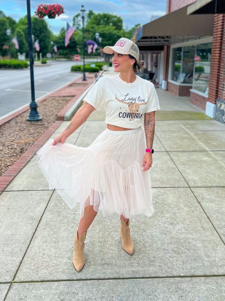 Hat and shirt are part of the Holley Gabrielle x Pink Lily collab and I love them. I’ve linked everything in the outfit but linked similar boots  

#LTKFindsUnder50 #LTKFestival #LTKSeasonal