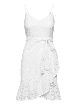 Eyelet Ruffle Wrap Dress | Banana Republic US