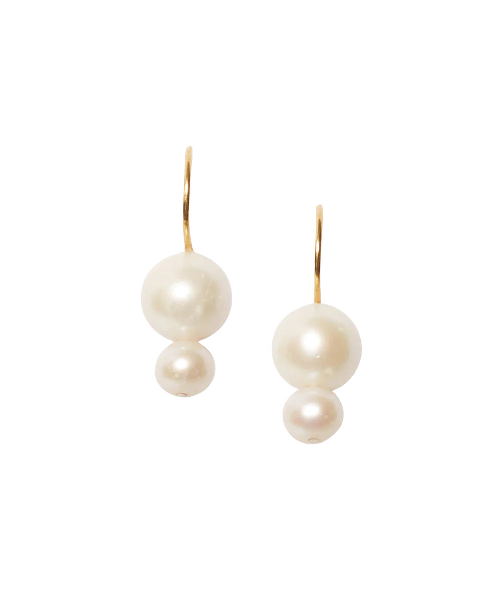 Phoebe Drop Earrings White Pearl | Over The Moon