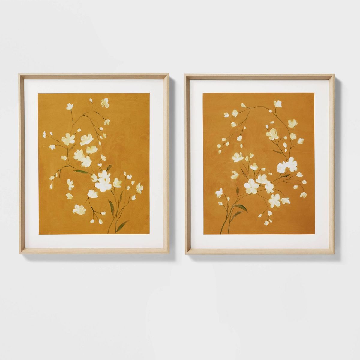 (Set of 2) 20" x 24" Floral Spring Framed Wall Art - Threshold™ designed with Studio McGee | Target