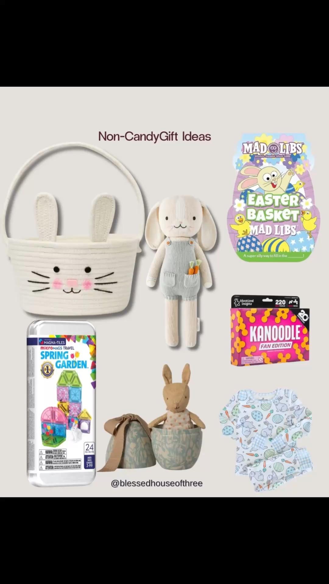 Sharing some of our favorite non-candy Easter basket stuffers gift ideas for kids this year! If you’re building Easter baskets without candy this year, here are some of our favorite non-candy Easter basket stuffer ideas for boys and girls. From plush bunnies and educational toys to Magna-Tiles travel sets, pajamas, creative activities, and fun games, these Easter basket gift ideas are perfect for kids and toddlers. Save this post if you’re planning Easter baskets and want simple, thoughtful gifts that kids will actually use long after Easter morning.

Easter basket ideas for kids, non candy Easter basket stuffers, Easter basket ideas for boys, Easter basket ideas for girls, toddler Easter basket gifts, kids Easter basket toys, Easter basket fillers for kids, spring gift ideas for kids, educational toys for Easter baskets

#LTKmomlife #LTKSeasonal #LTKKids
