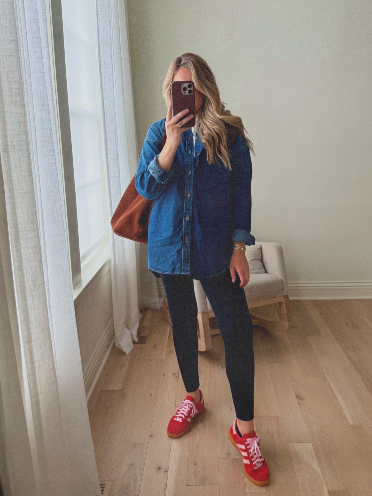 Pumpkin patch ready. Love this denim button up, perfect for layering. Wearing a medium, but already runs oversized. 

#LTKFindsUnder100 #LTKShoeCrush #LTKBump