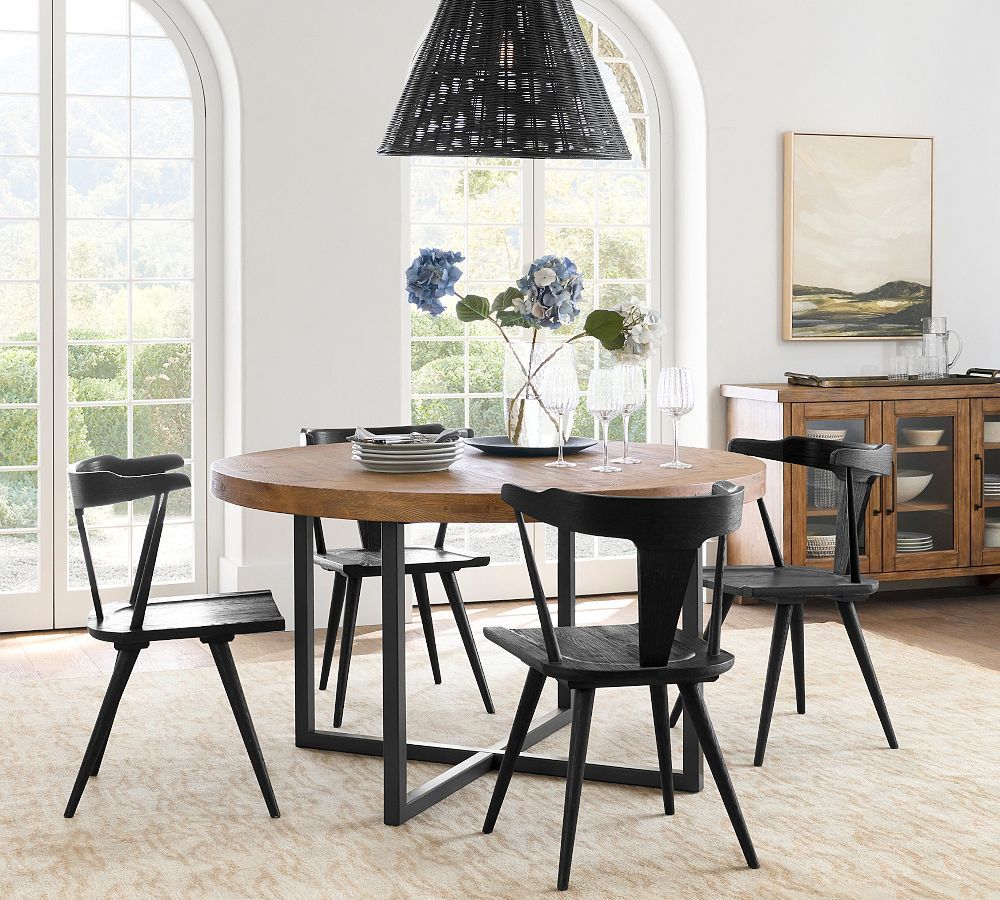 Malcolm Round Extending Pedestal Dining Table | Pottery Barn (US)