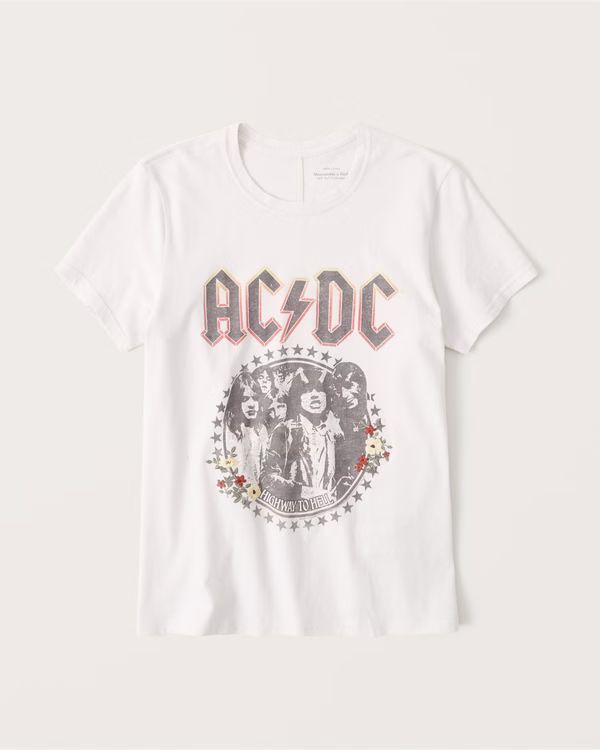 AC/DC 90s-Inspired Relaxed Band Tee | Abercrombie & Fitch (US)