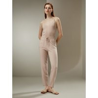 LILYSILK Ladies Cashmere Jogger - Beige Finest Cashmere - Ultimate Luxury To Your Skin Drawstring Trousers XL | LilySilk