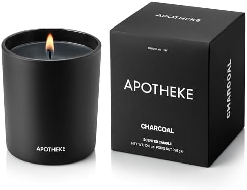 Apotheke Signature Scented Candles for Home, Charcoal - 10.5 oz - Soy Wax, Non Toxic, Large Jar B... | Amazon (US)